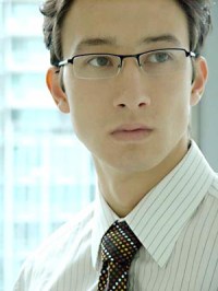 I found this image of Pierce Fabian, a Eurasian model, back in 2009. If he were to shed a few years and be sixteen, he'd be how I picture Peter Barlow - without glasses, of course.