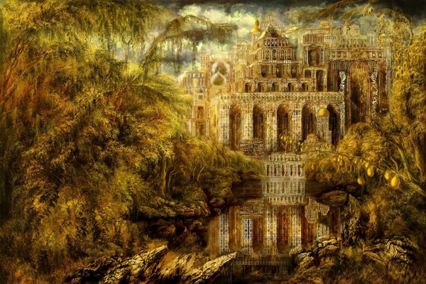 Henning's old digs - sort of. I imagined the royal family's palace to be something more along the lines of Versailles with less pretensions.