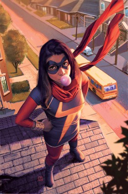 Kamala Khan (Ms. Marvel) gives us a great superhero series for teens. I can see Eric chilling with her. Embiggen!
